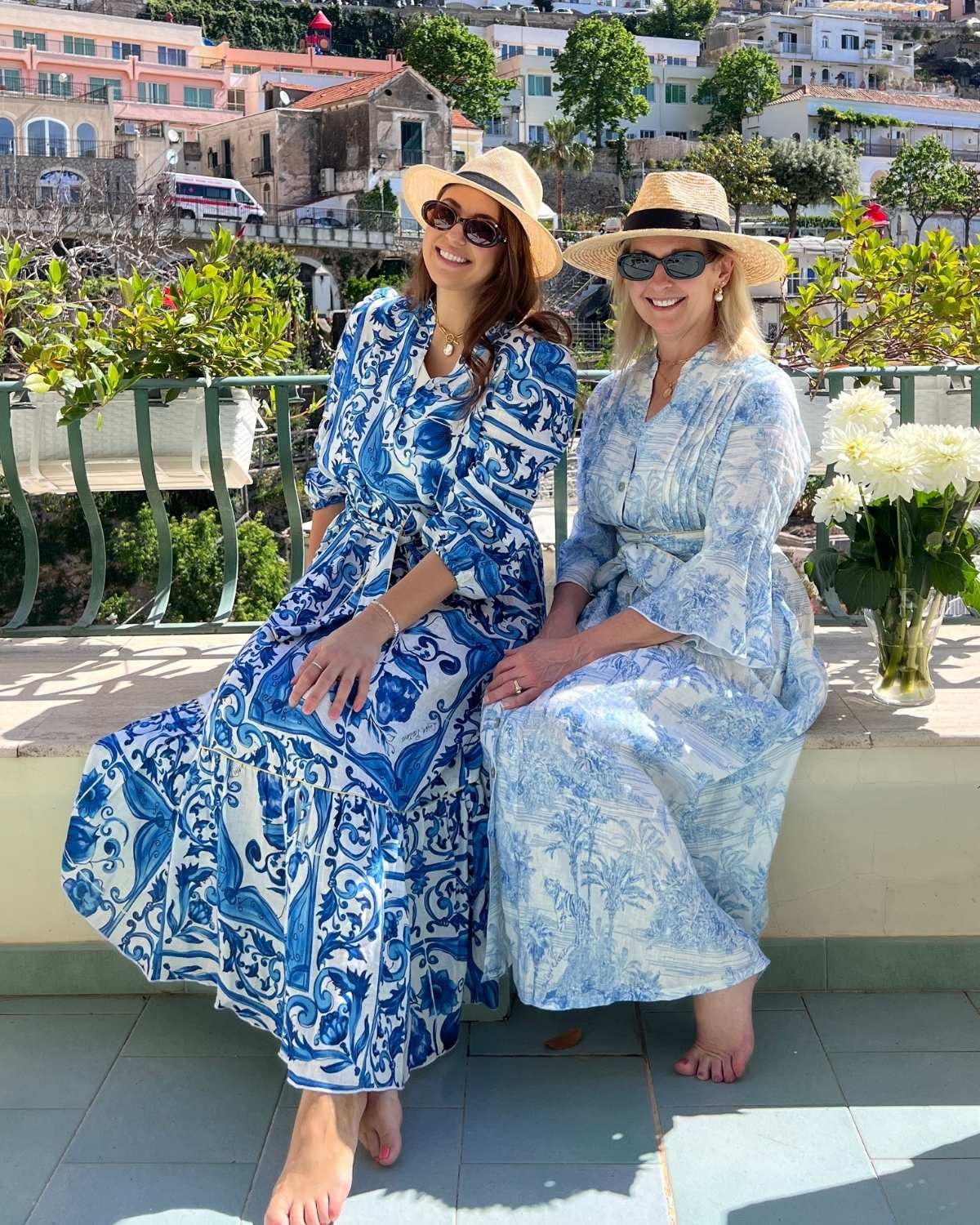 Blue and White Maxi Dresses for Relaxed Daytime Style — Amalfi Coast Outfits