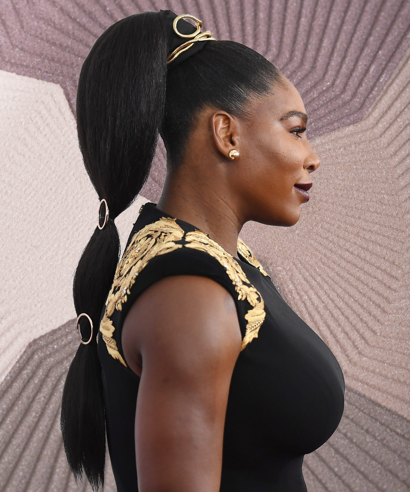 High Ponytail with Gold Rings High Ponytail with Gold Rings — Tennis Hairstyles