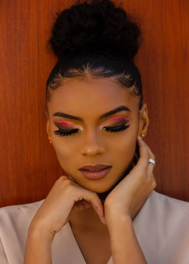 Voluminous High Bun With Natural Texture — Natural Hair Bun