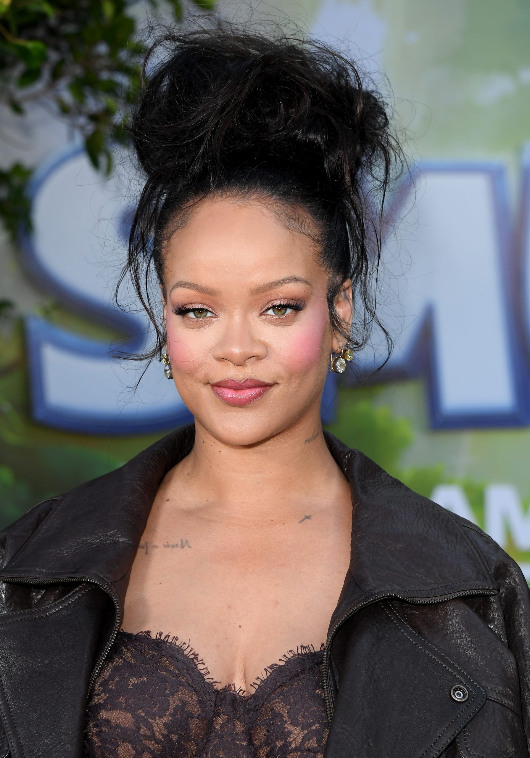Dark Brown Curly Top Knot With Wispy Bangs Dark Brown Curly Top Knot With Wispy Bangs — Messy Updo