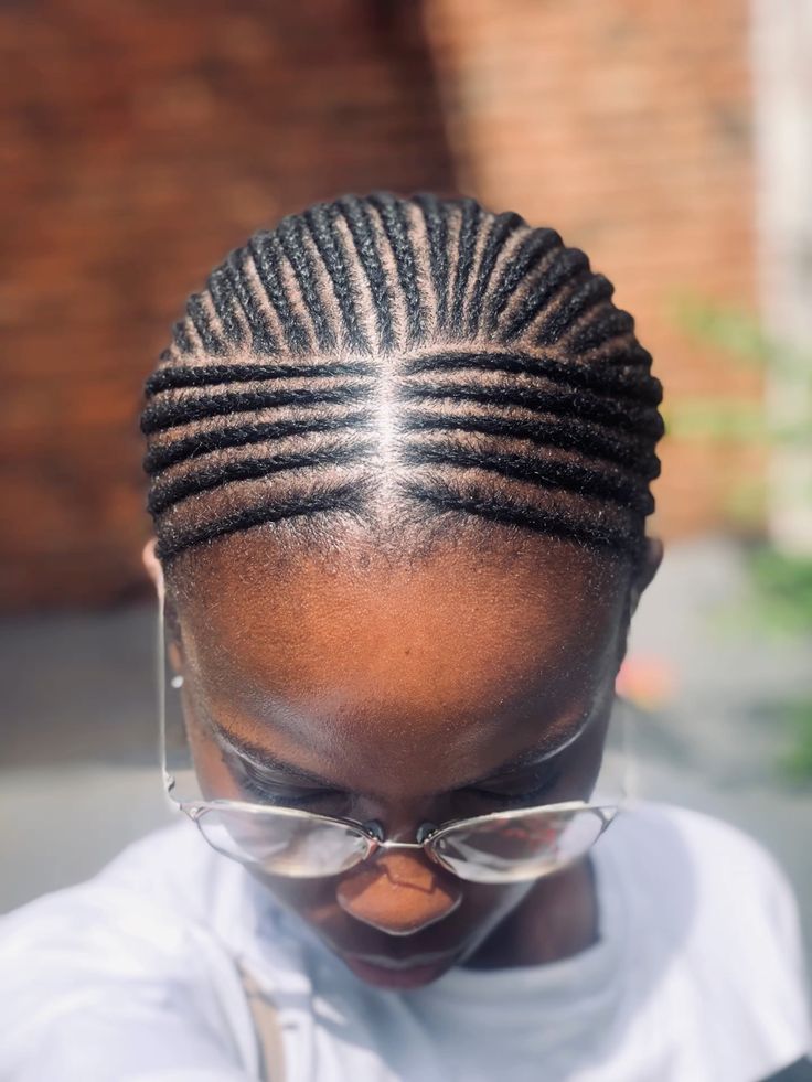 Sleek Cornrow Braids — Middle Part Hairstyles
