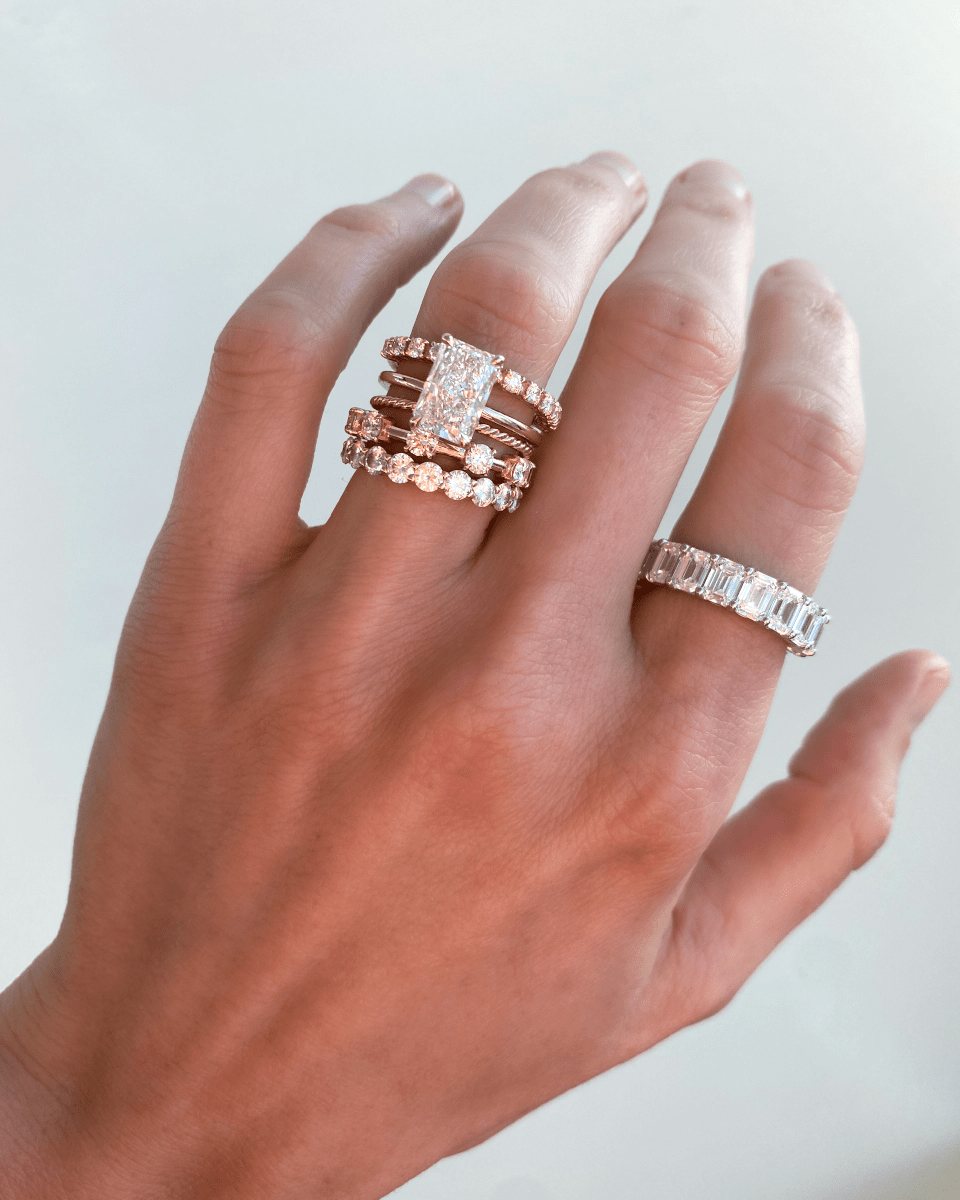 Statement Diamond Ring Stack Statement Diamond Ring Stack — Stacked Rings