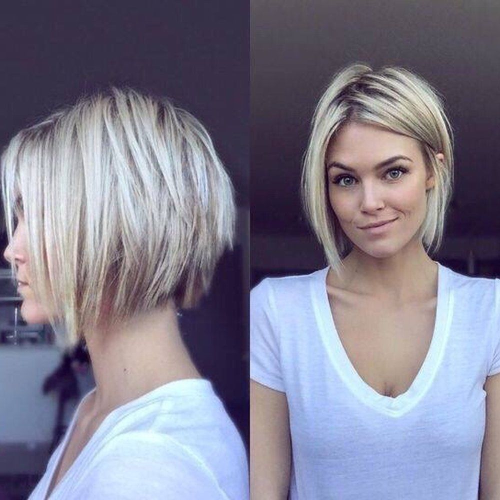 Ash Blonde Bob With Side Part Ash Blonde Bob With Side Part — Silk Press Bob