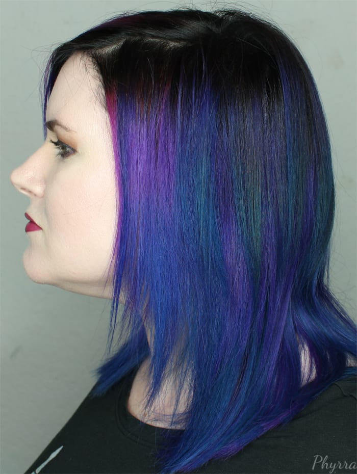 Shoulder Length Cut With Purple And Blue Shoulder Length Cut With Purple And Blue — Oil Slick Hair