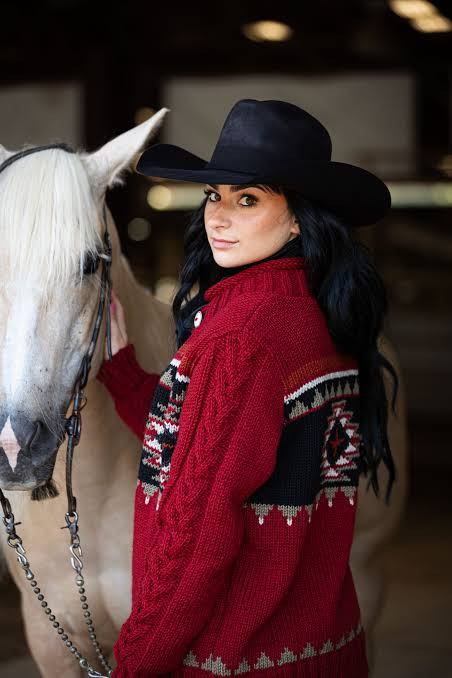 Geometric Cable-Knit Sweater for Cozy Ranch Evenings — Dude Ranch Outfits