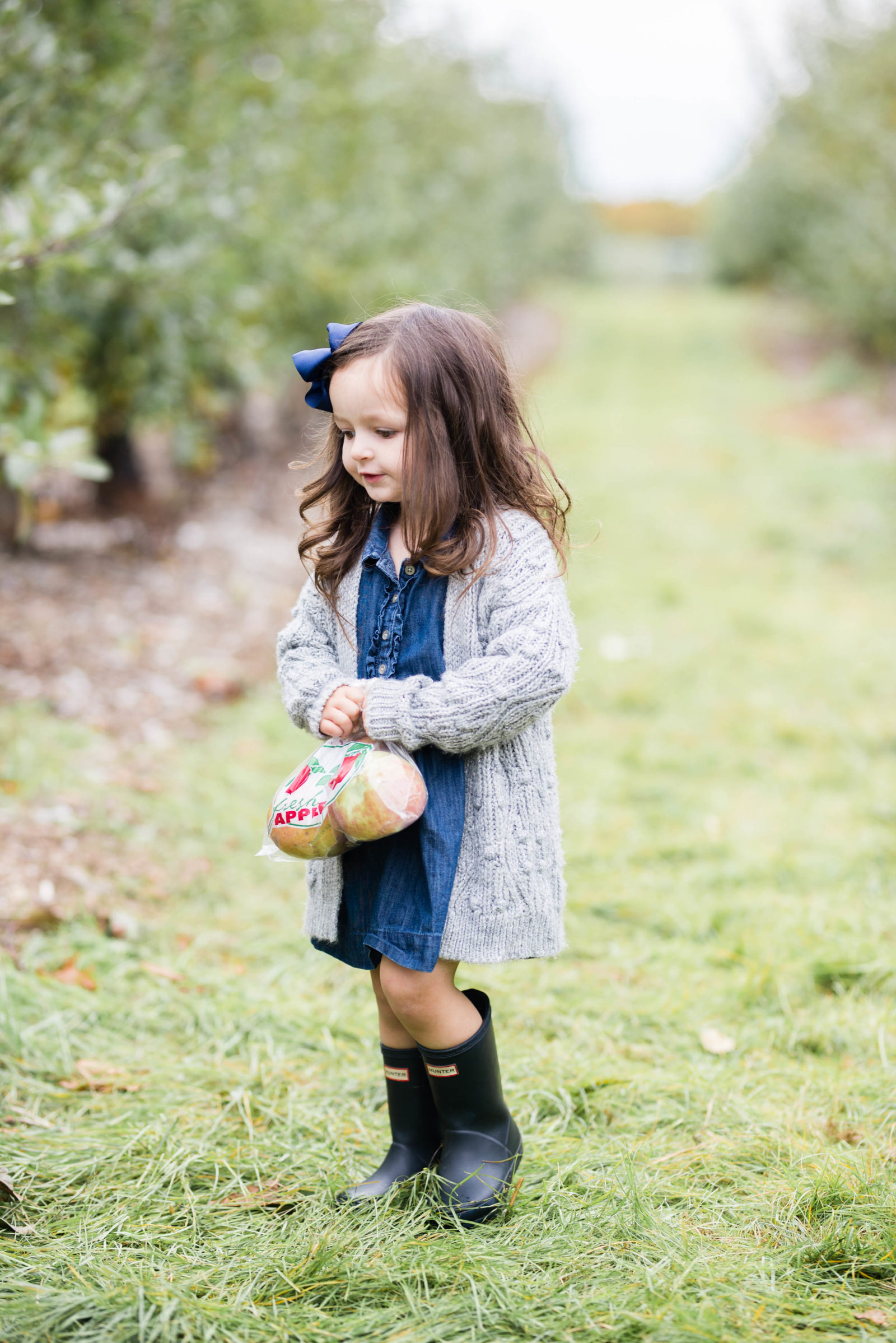 Denim Dress with Cozy Grey Knit Cardigan Denim Dress with Cozy Grey Knit Cardigan — Little Girl Outfits