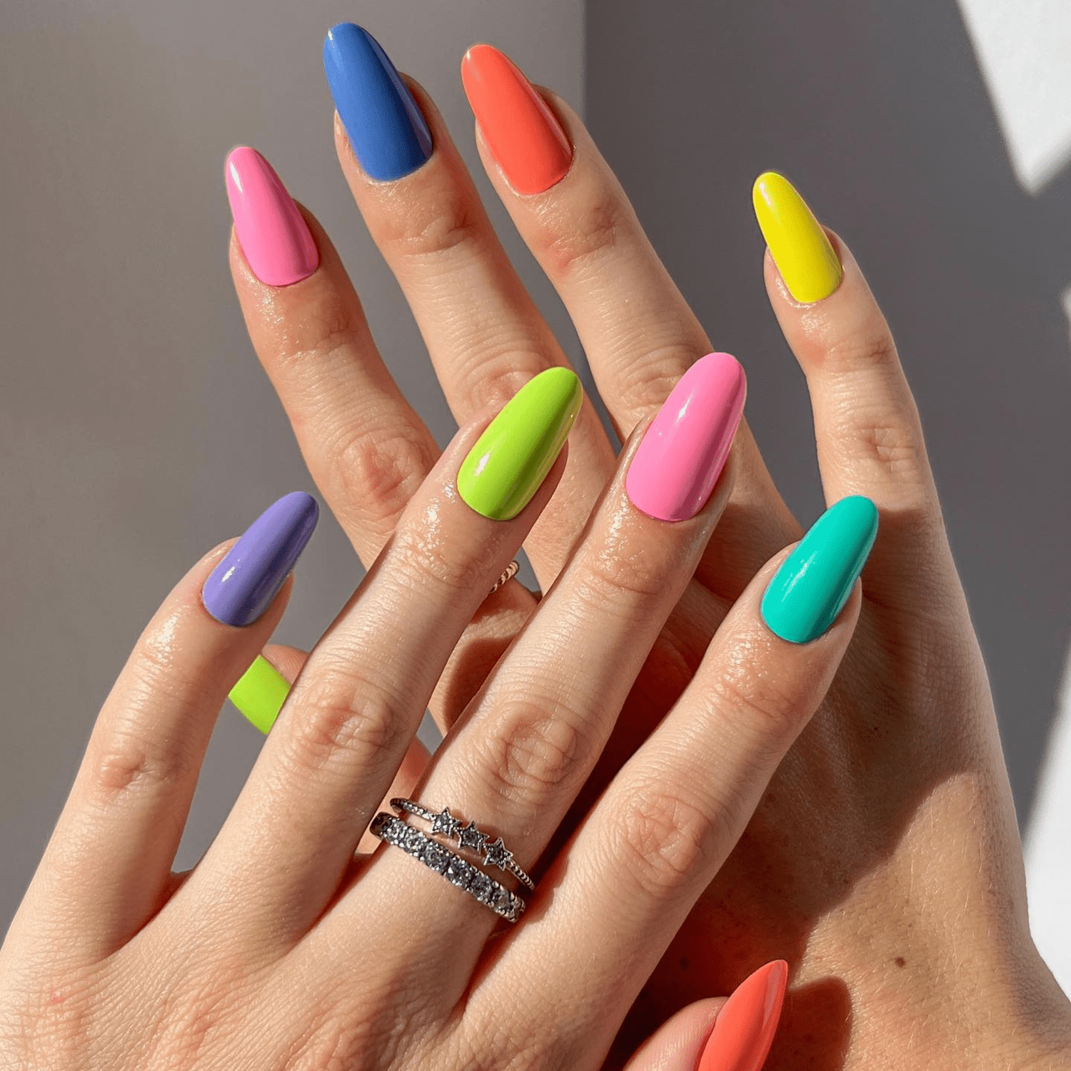 Solid Color On Each Nail Visual Idea Solid Color On Each Nail Visual Idea — Colorful Nails