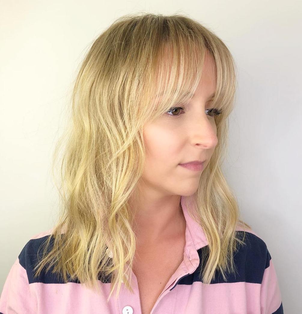 Shoulder Length With Blunt Bangs Shoulder Length With Blunt Bangs — Bangs for Thin Hair