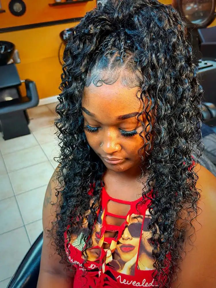Central Part Braids to Mid-Back Waves — Miracle Knot Braids