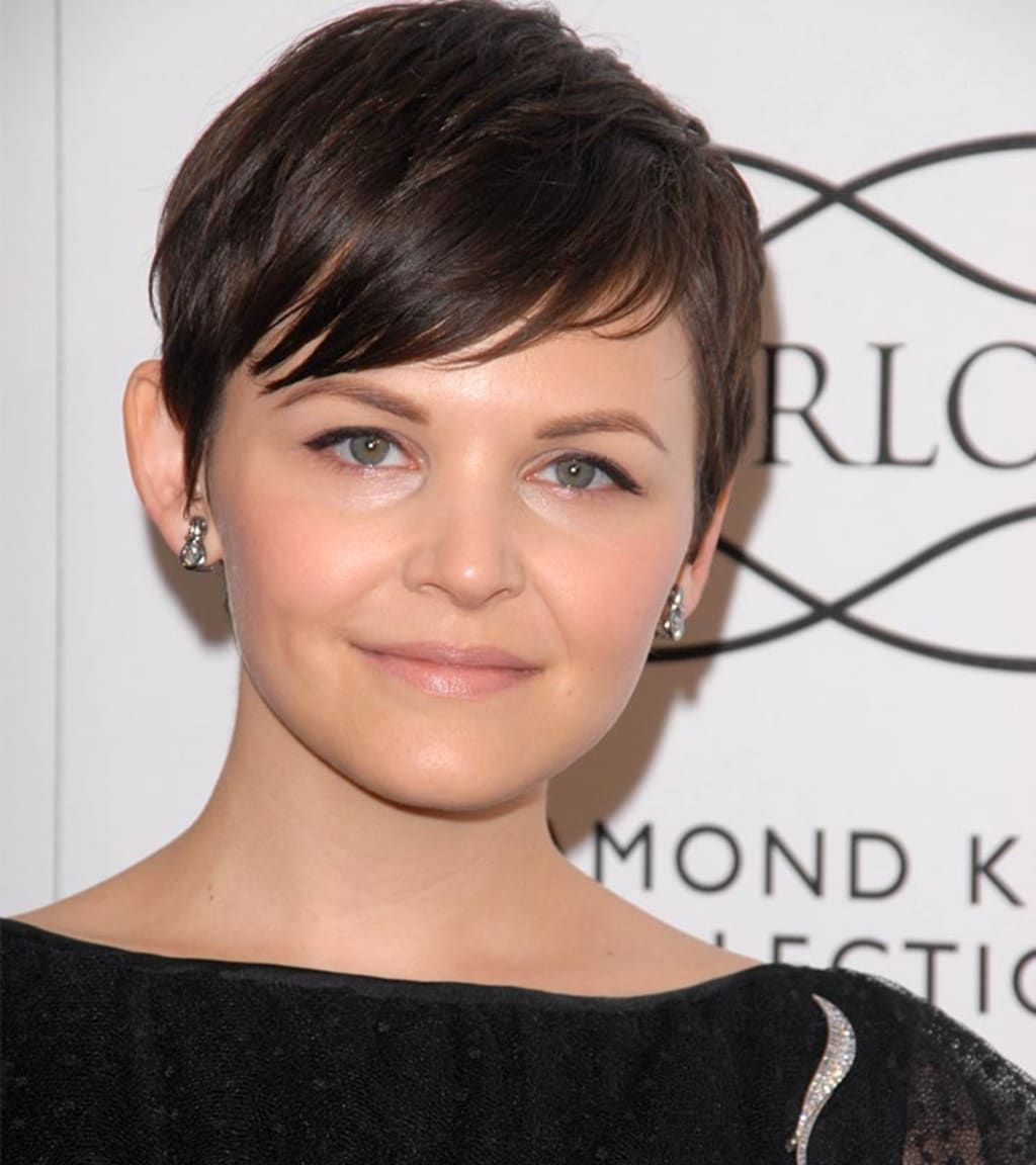 Edgy Dark Brown Pixie Cut — Haircuts for Round Faces