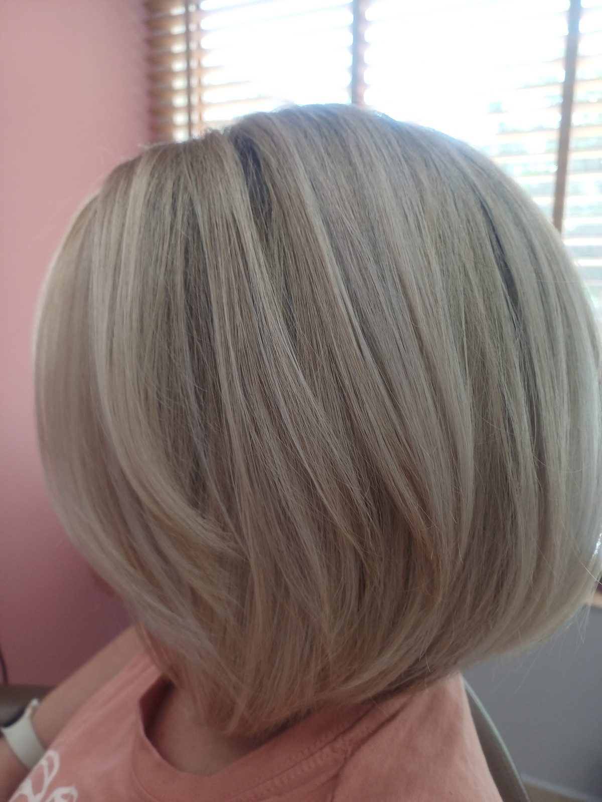 Sleek Bob With Ash Blonde Babylights Sleek Bob With Ash Blonde Babylights