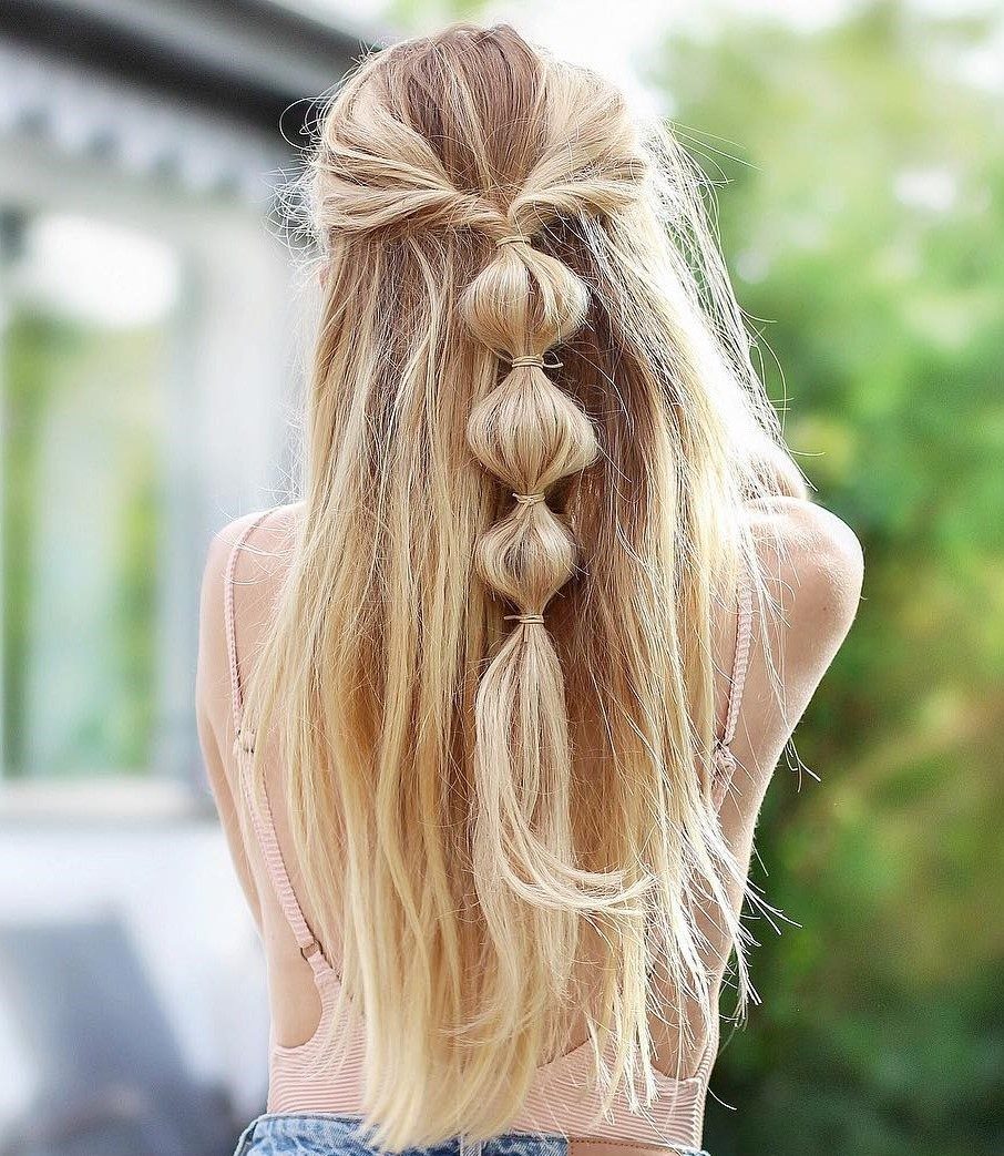 Blonde Bubble Braid Blonde Bubble Braid — Cute Hairstyles