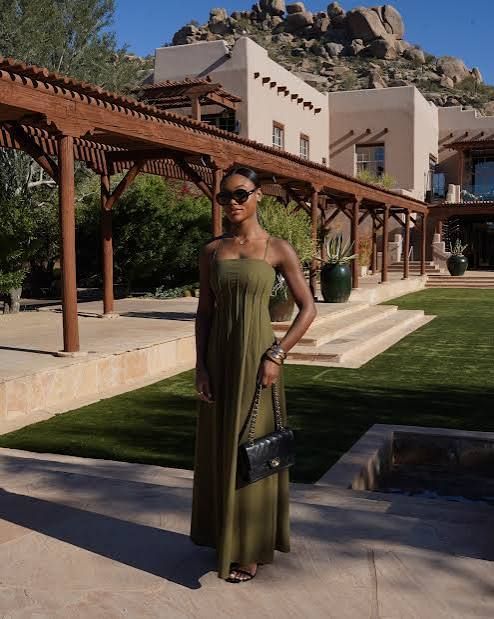 Flowing Olive Green Slip Dress for Daytime — Scottsdale Outfits