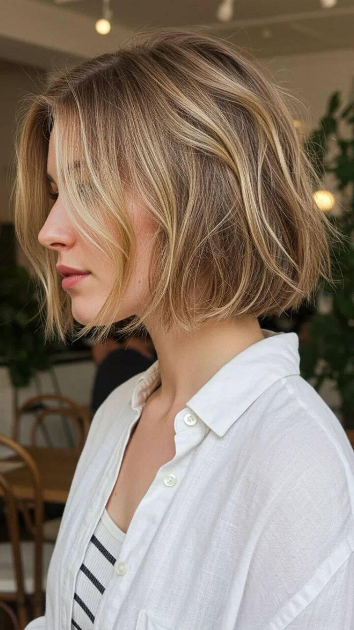 Chin Visual Idea — Bronde Hair