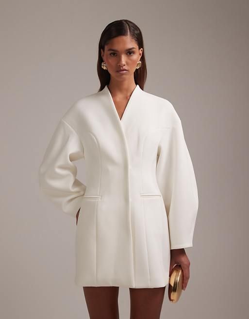 Oversized White Blazer Dress for a Minimalist Statement — Blazer Dresses
