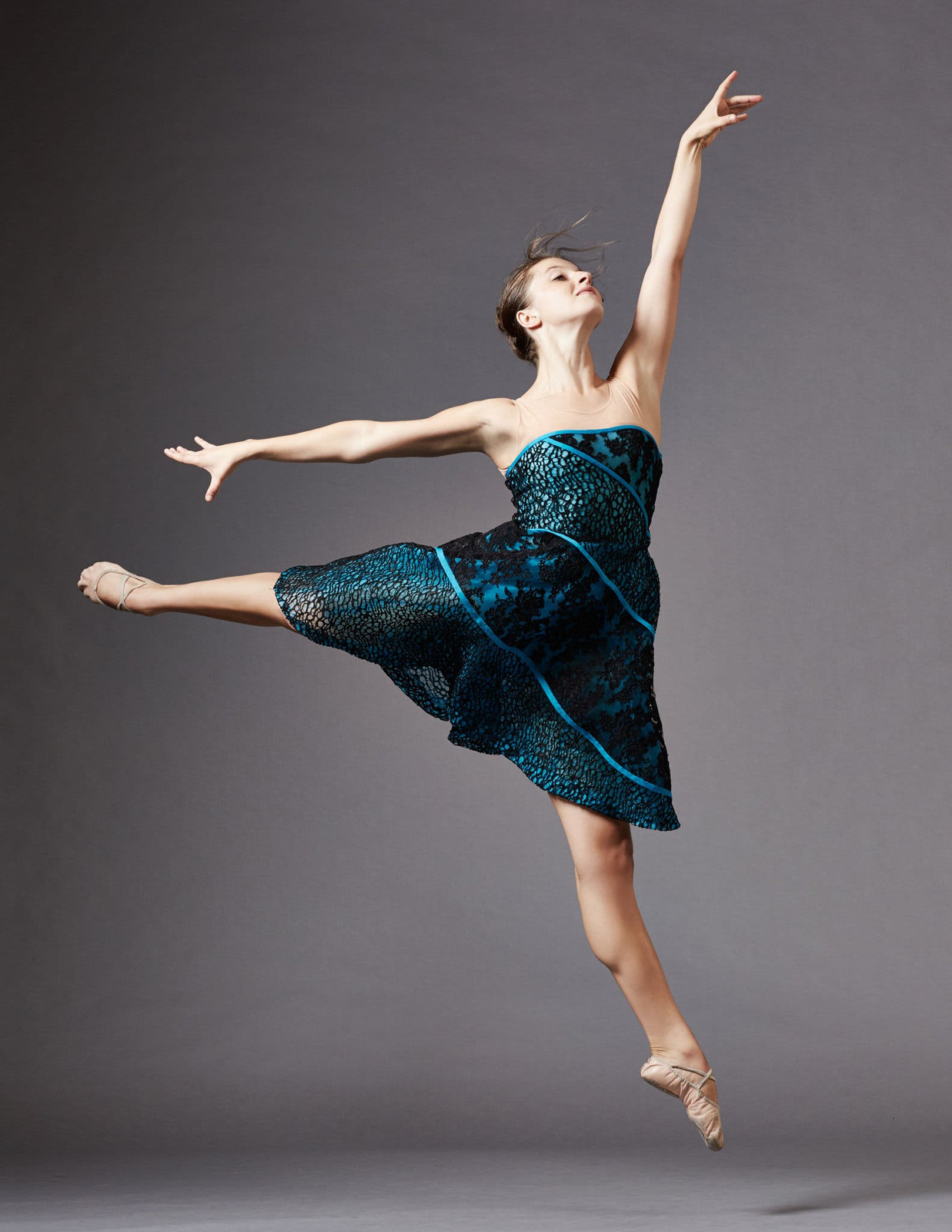 Performance-Ready Blue and Black Patterned Dress Performance-Ready Blue and Black Patterned Dress — Ballet Outfits