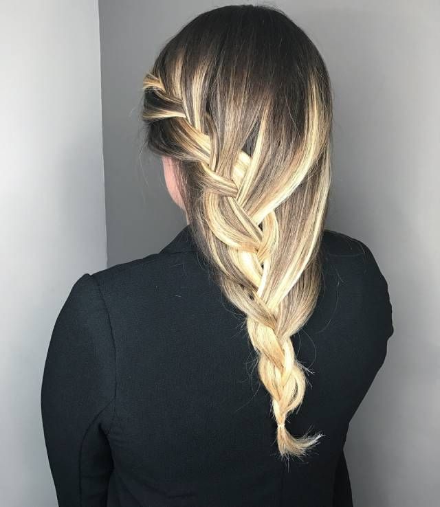 Loose Side Braid With Balayage Loose Side Braid With Balayage — Second Day Hairstyles
