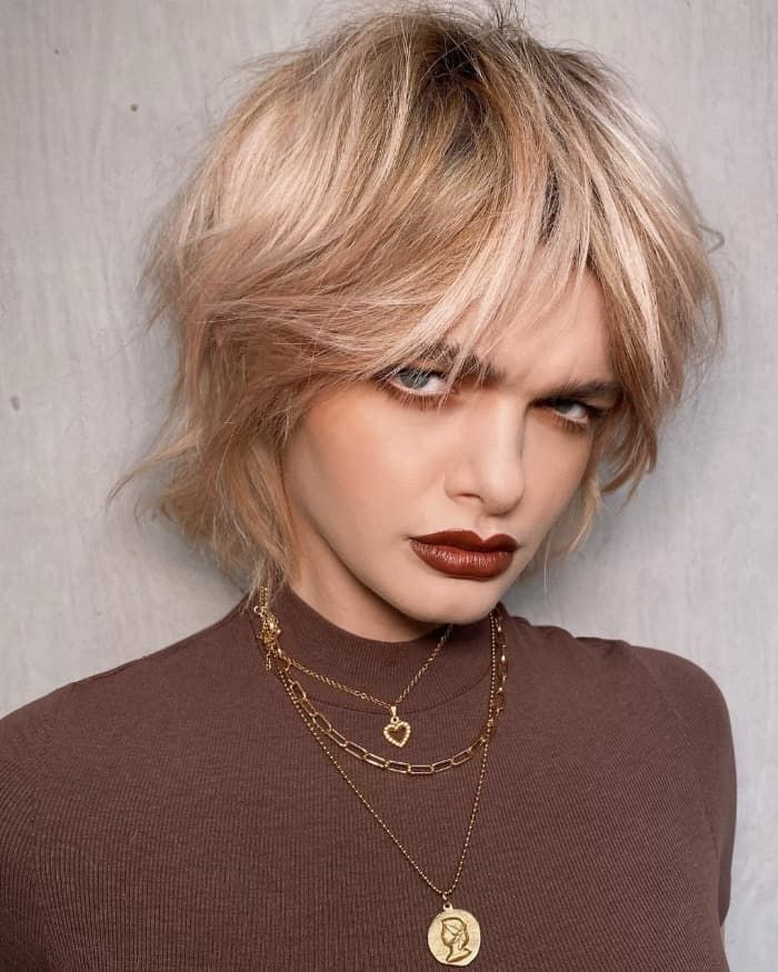 Shag Visual Idea Shag Visual Idea — Balayage Short Hair