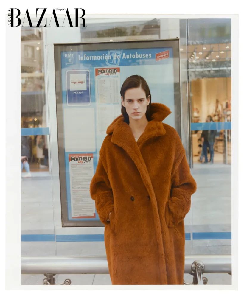 Oversized Brown Teddy Coat for Casual City Wear Madrid Outfits