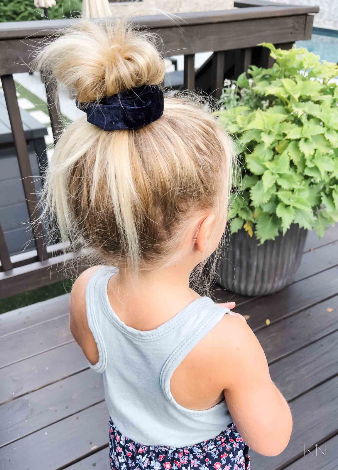 High Messy Bun with Scrunchie High Messy Bun with Scrunchie — Toddler Girl Hairstyles
