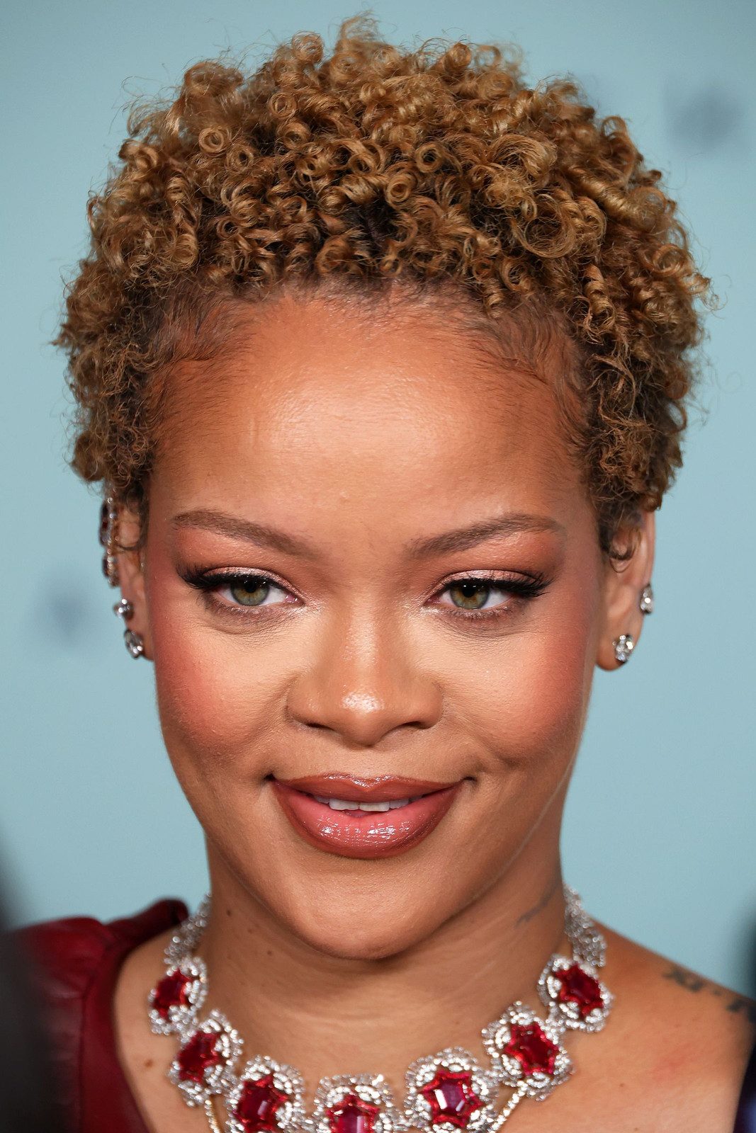 Air-Dried Short Curly Hair With Blonde Highlights — Big Chop Hairstyles