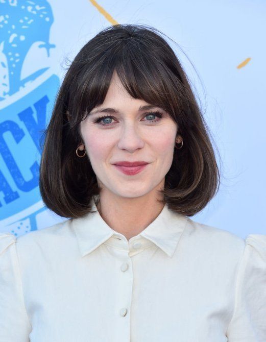Chin-Length Bob With Blunt Bangs — Hairstyles for Heart Shaped Faces