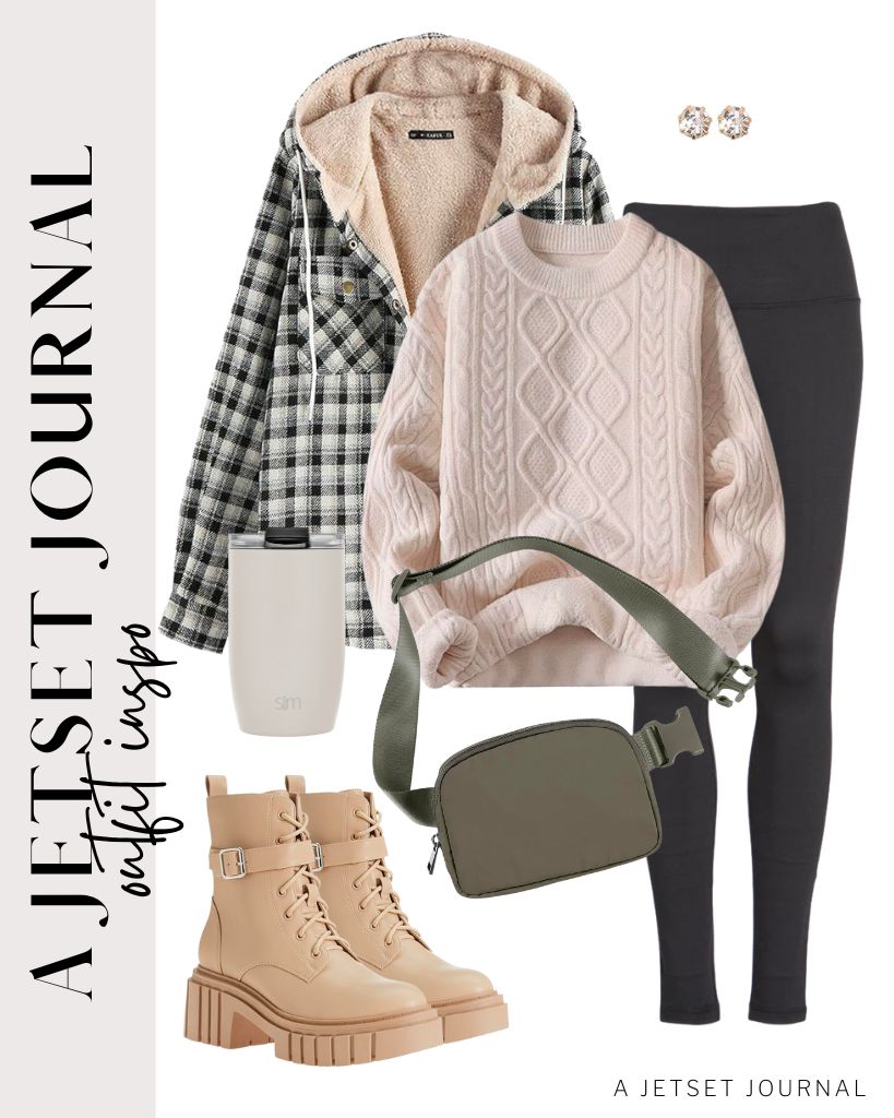 Sherpa Shacket and Combat Boots for Rugged Glamping — Glamping Outfits