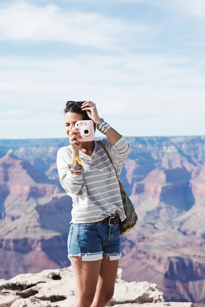 Sightseeing Ready: Striped Top and Denim Shorts — Grand Canyon Outfits