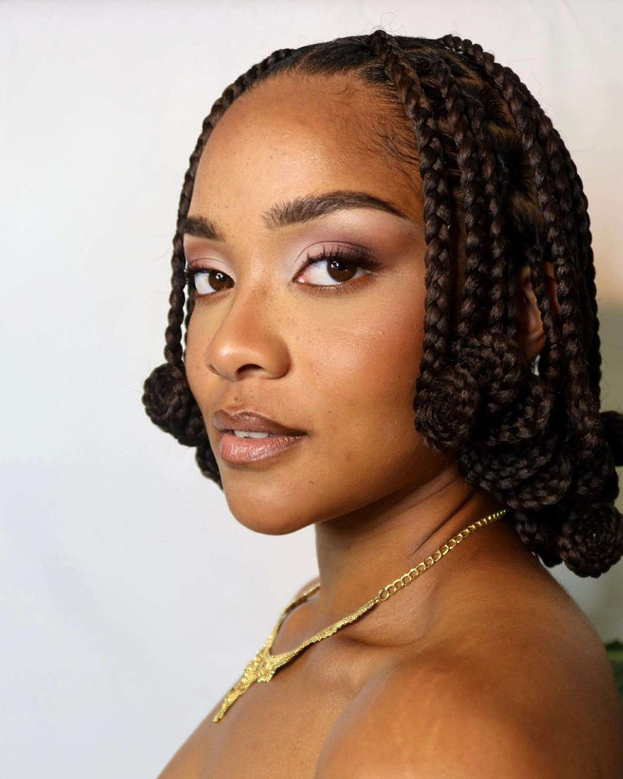Large Box Braids With Two Buns Large Box Braids With Two Buns — Senior Picture Hairstyles