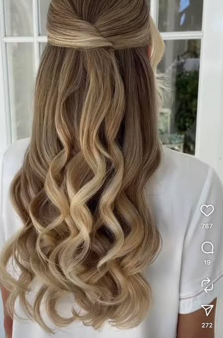 Blonde Highlights Visual Idea — Baby Shower Hairstyles
