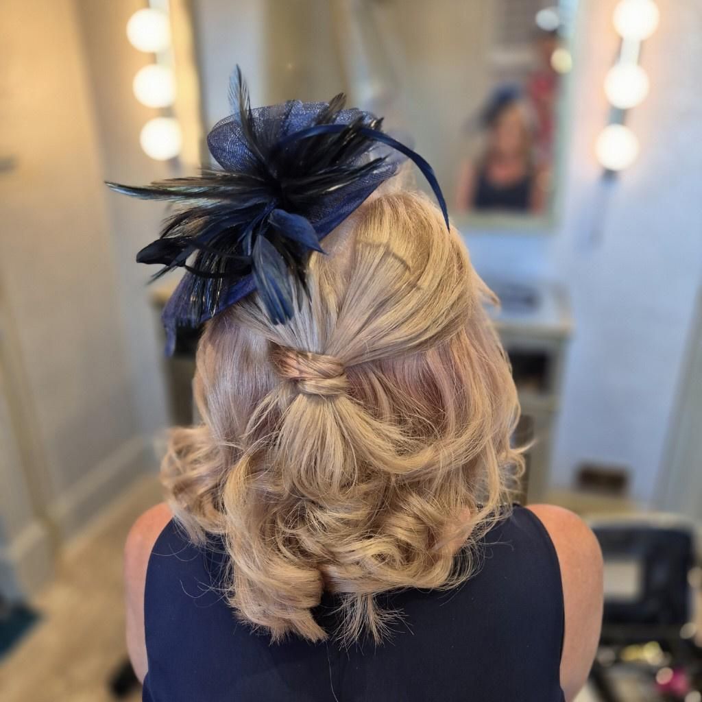 Blonde Half-Up Half-Down With Twisted Knot Blonde Half-Up Half-Down With Twisted Knot — Mother of the Bride Hairstyles
