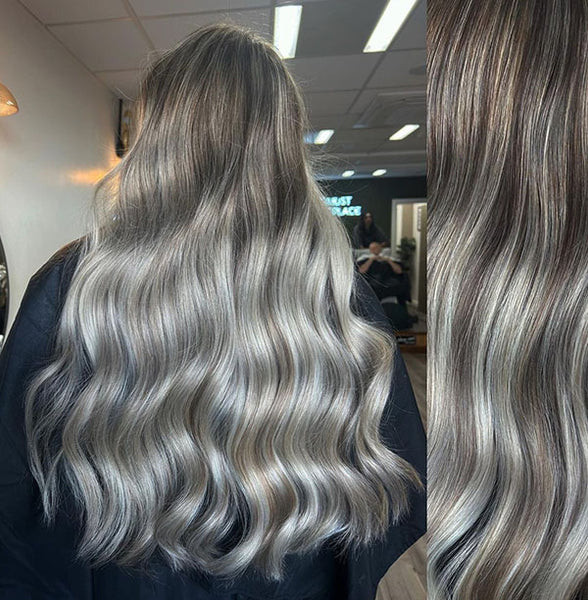 Chin-Length Bob with Blunt Bangs Chin-Length Bob with Blunt Bangs — Ash Blonde