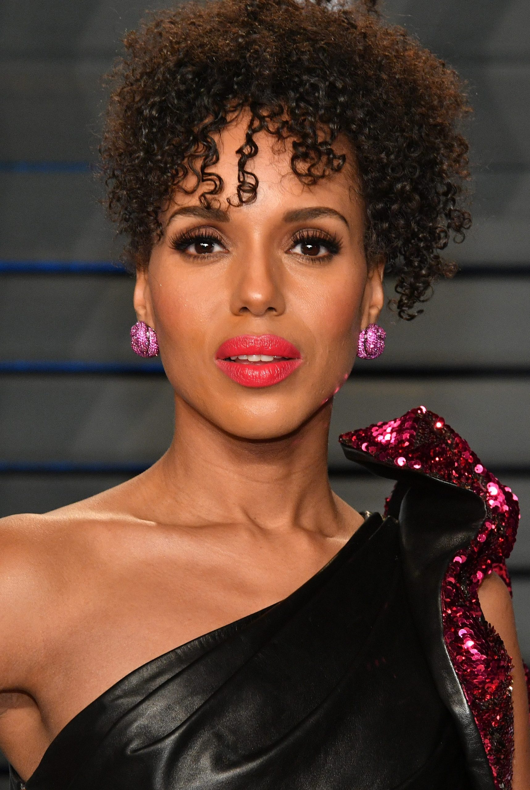 Layered Chin Length Afro With Swept Bangs — Afro Hairstyles