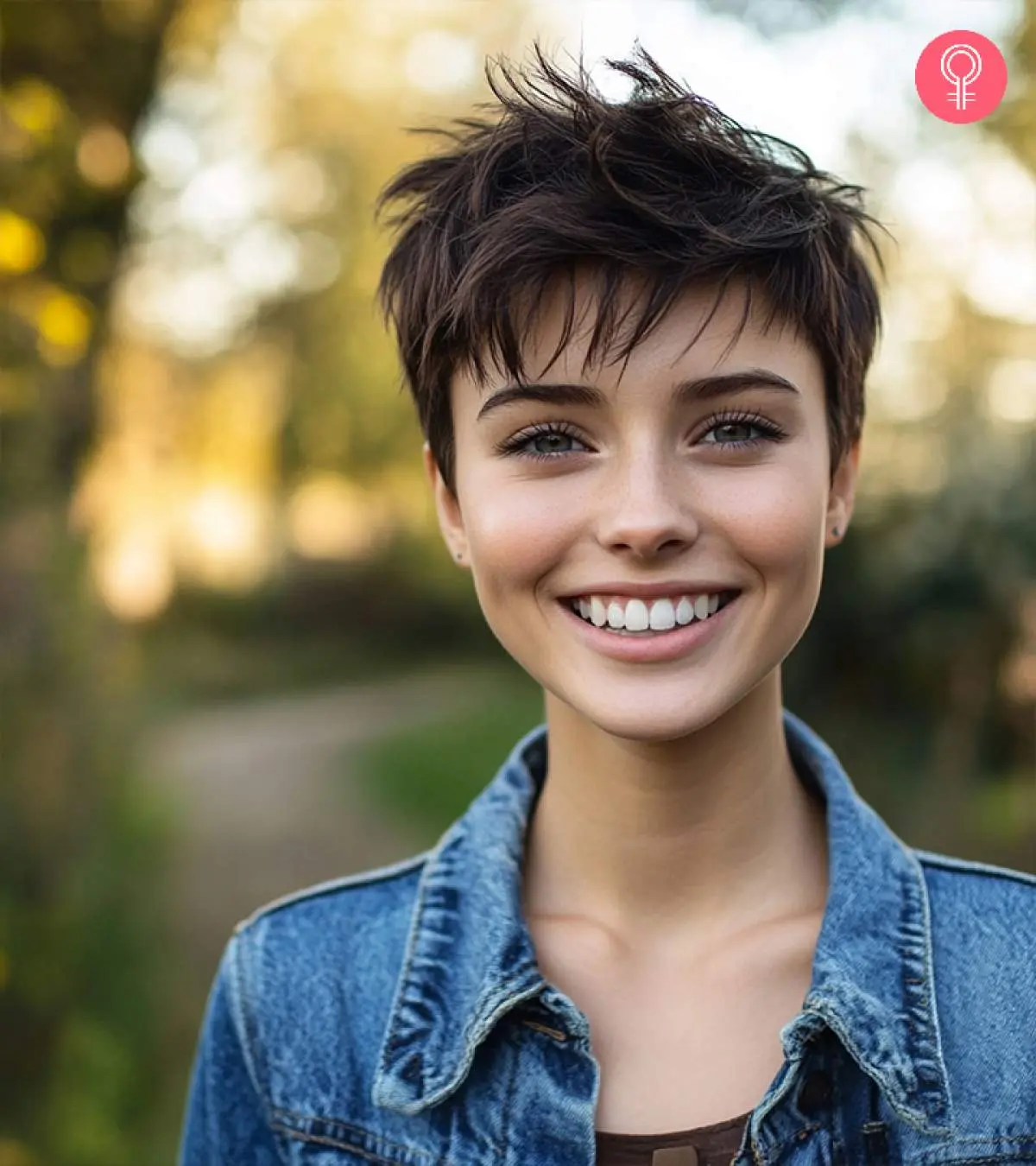 Dark Brown Wavy Spiky Pixie — Spiky Hair