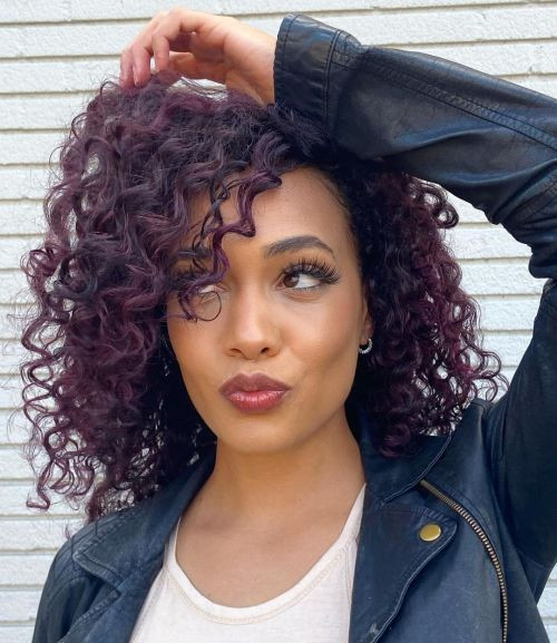Shoulder Length Visual Idea — Purple Hair
