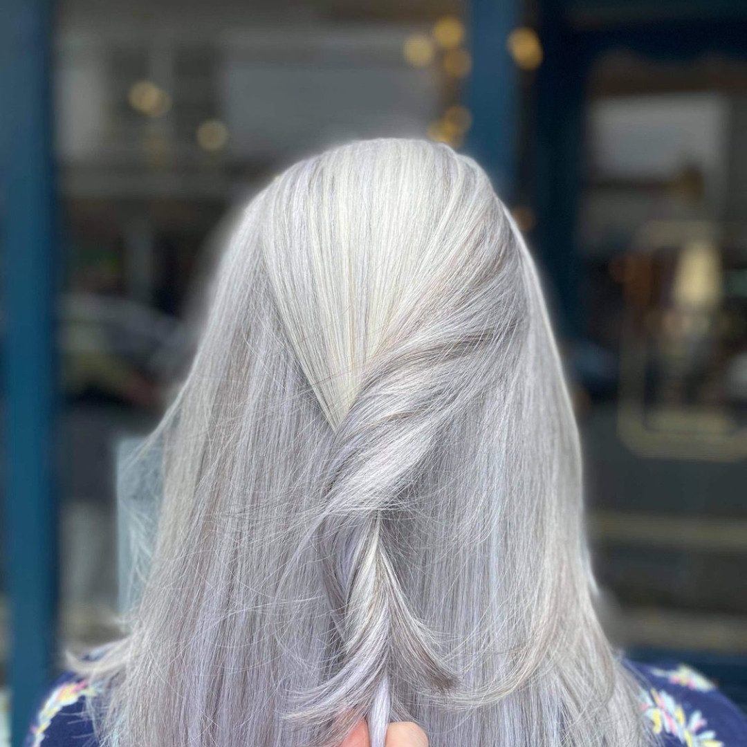 Mid-Back Natural Gray With Braid Mid-Back Natural Gray With Braid — Gray Blending