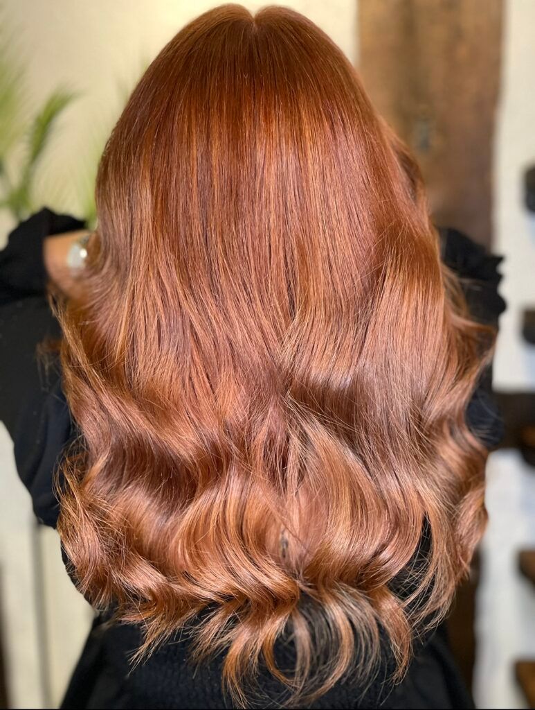 Vibrant Copper Red with Blonde Undertones Vibrant Copper Red with Blonde Undertones — Hair Color for Pale Skin