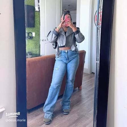 Urban Edge: Grey and Green Jordan 4s with Flared Jeans and Denim Jacket Urban Edge: Grey and Green Jordan 4s with Flared Jeans and Denim Jacket — Jordan 4 Outfits
