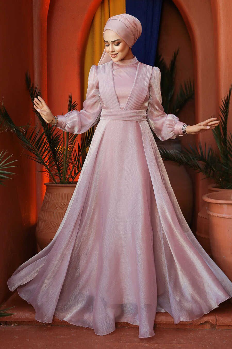 Shimmering Empire Waist Maxi Dress for Elegant Evenings — Modest Dresses