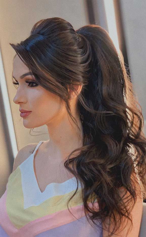 Teased Crown Puff Ponytail