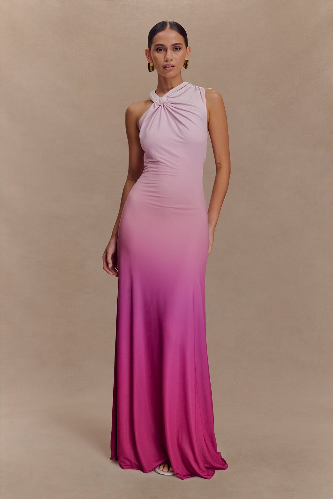 Ombre Pink to Magenta Maxi Dress Ombre Pink to Magenta Maxi Dress — Silk Dresses