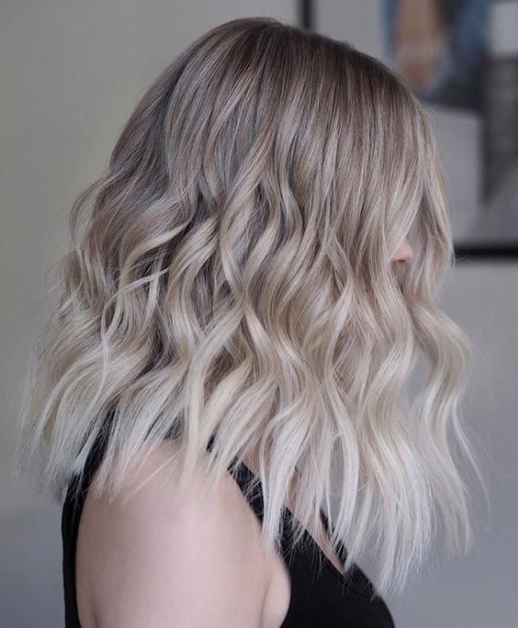 Platinum Blonde Lob With Cool Undertones Platinum Blonde Lob With Cool Undertones — Hair Color for Cool Skin Tone