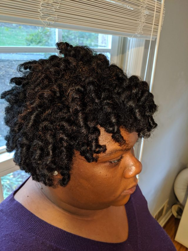 Short Dark Brown Defined Springy Curls — Perm Rod Set