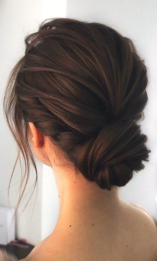 Textured Low Bun from Back — Messy Bun