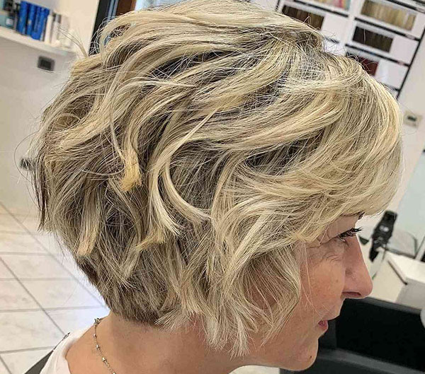 Stacked Ash Blonde Bob with Lowlights Stacked Ash Blonde Bob with Lowlights — Lowlights Over 50