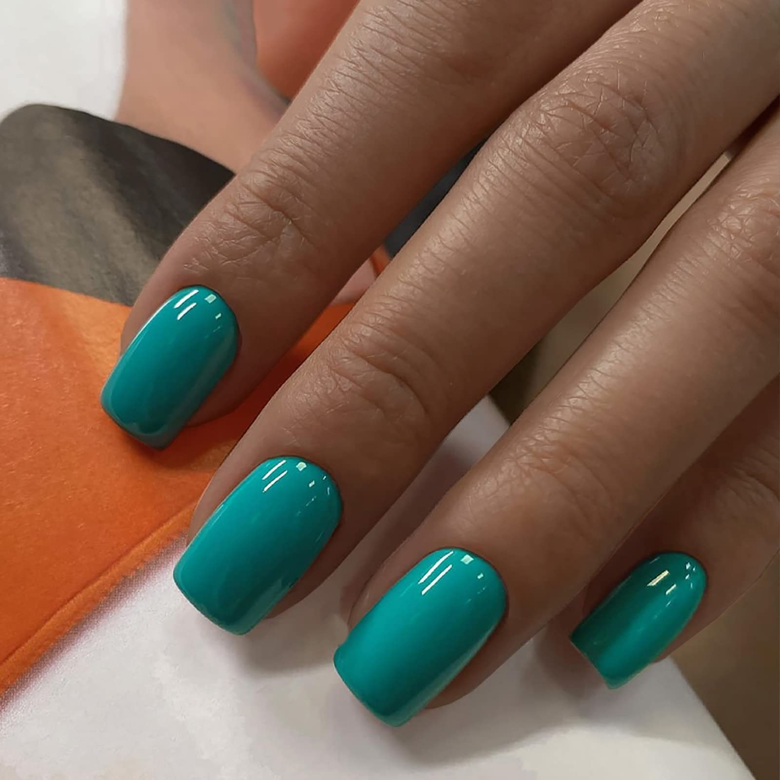 None Visual Idea — Turquoise Nails