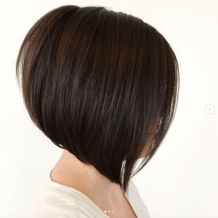Chin To Neck Voluminous Dark Brown Inverted Bob Chin To Neck Voluminous Dark Brown Inverted Bob