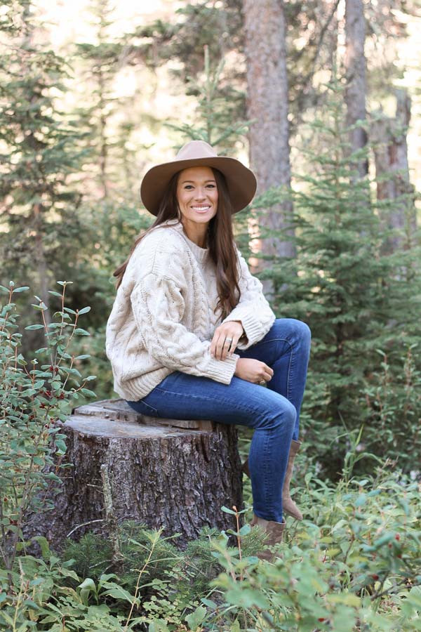 Chunky Knit Sweater and Wide-Brimmed Hat for Outdoor Ranch Leisure — Dude Ranch Outfits