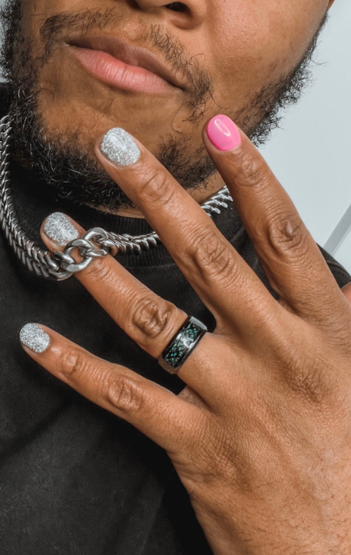 Glitter Glossy Visual Idea Glitter Glossy Visual Idea — Mens Nails