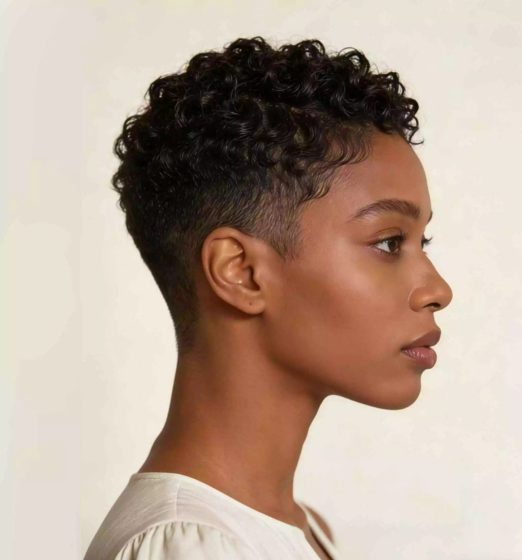 Curly Black Pixie With Undercut — Natural Hairstyles